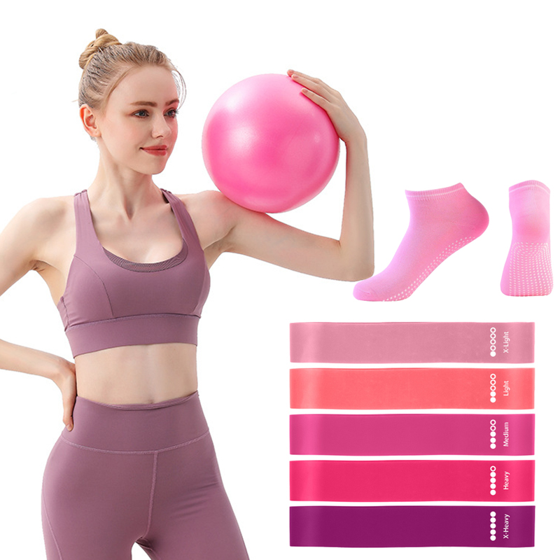 Pilates Yoga Ball Workout - Zestawy do pilatesu: piłka, gumy oporowe,