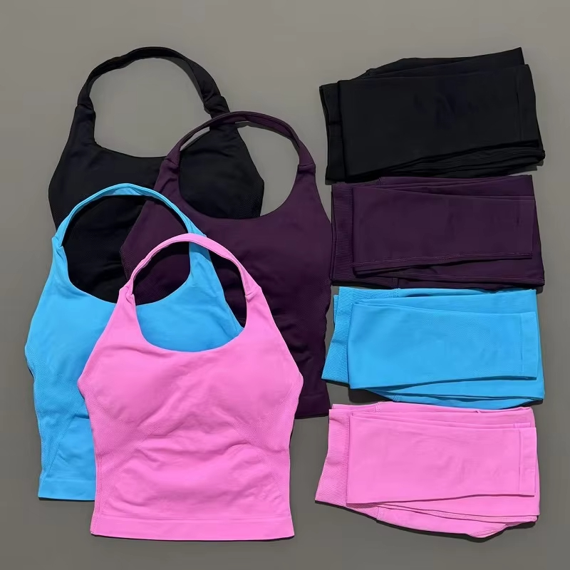 Pilates Yoga Clothes - Dwuczęściowy Zestaw Sportowy Damski do Jogi,