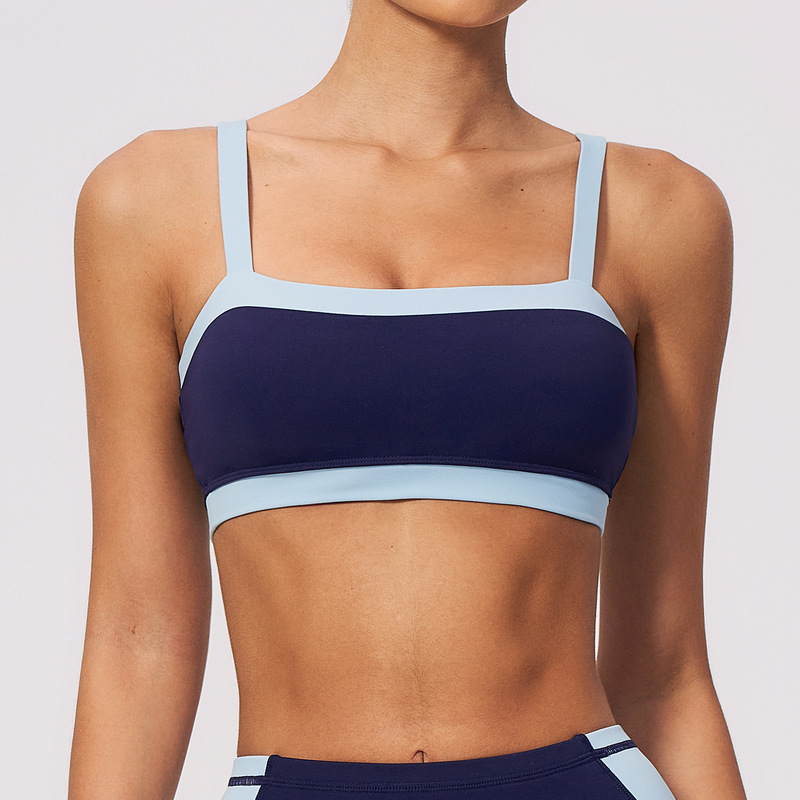 Pilates Yoga Clothes - Biustonosz sportowy damski Nude Feel, oddychający,