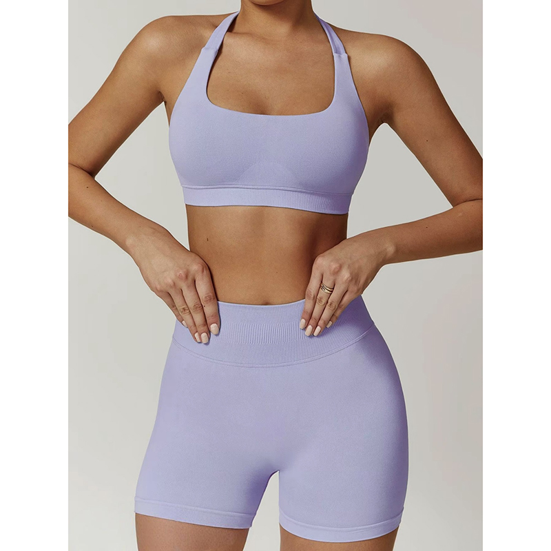 Pilates Yoga Clothes - Seksowny komplet sportowy: top typu halter