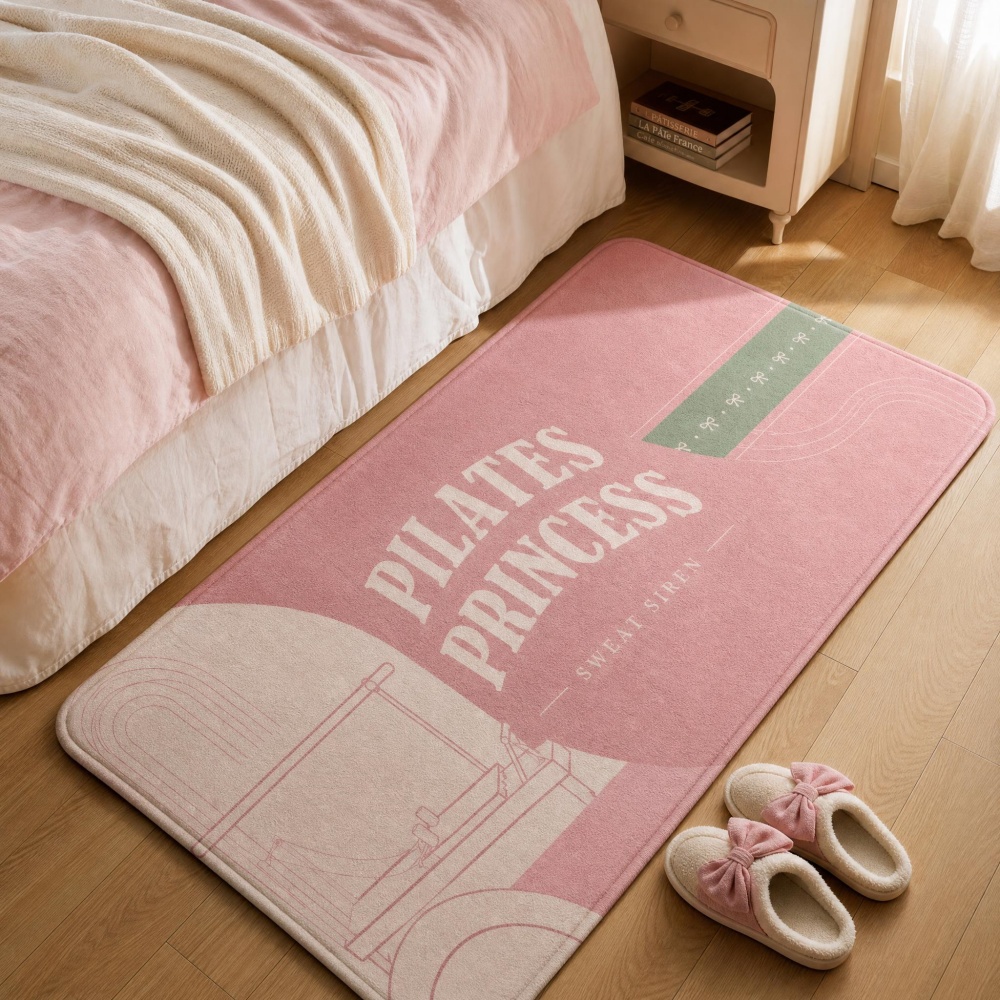 Pilates Yoga Room - Miękki flanelowy prostokątny dywanik na podłogę,