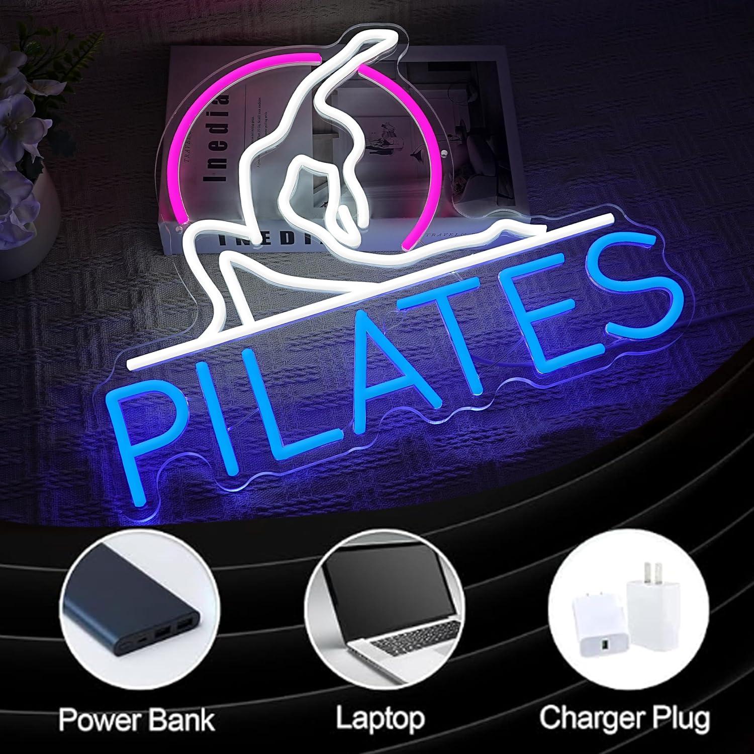 Neonowy Znak Yoga Pilates, Ści – Pilates Yoga Room recenzja i cena